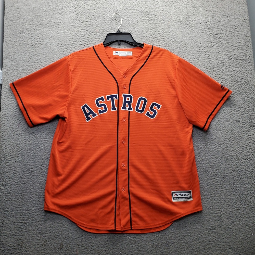 MLB Houston Astros Jersey Mens XL Orange Majestic Cool Base George Springer #4